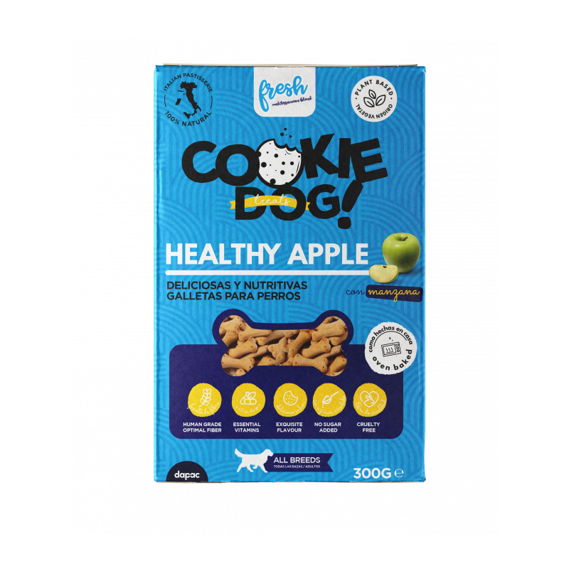 fresh healthy apple, galletas fresh, galletas con manzana para perros, snack para perros