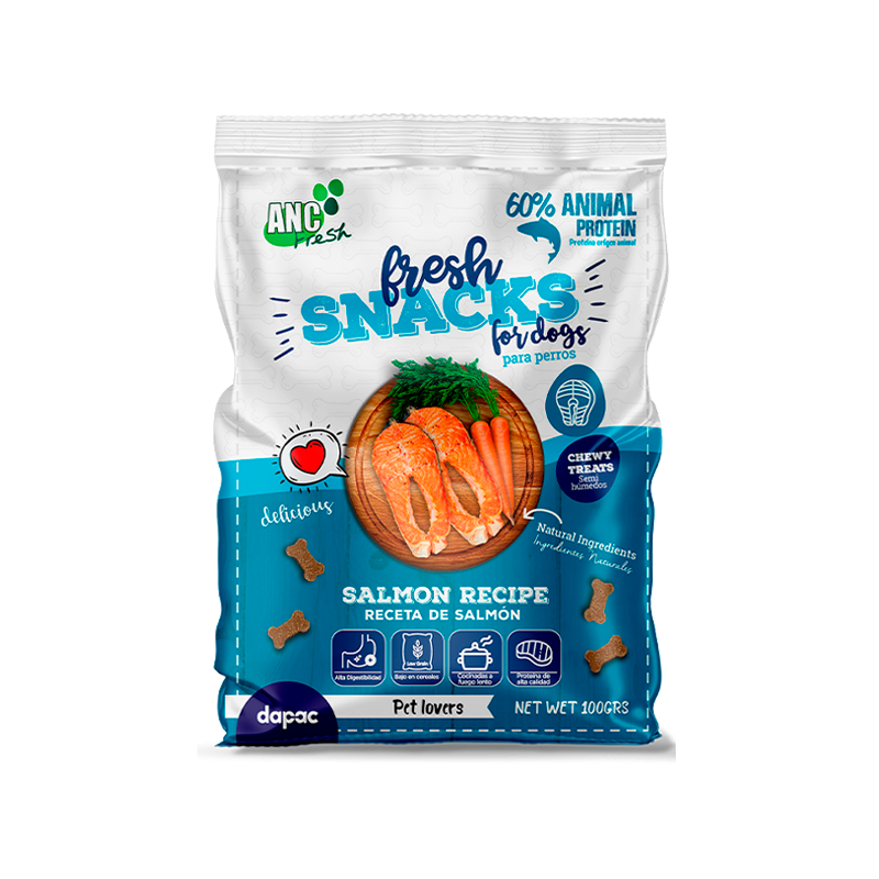 fresh snack salmon, golosinas para adiestrar perros